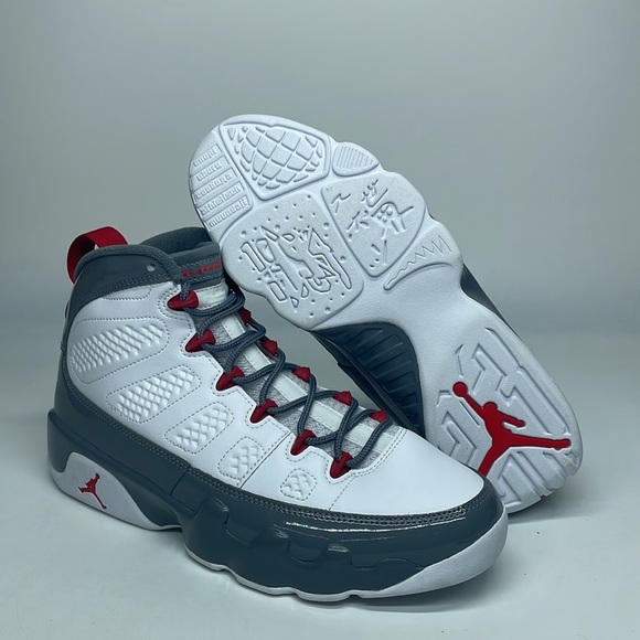 Nike Men's Air Jordan Fire Red CT8019-162 OG IX White/Grey/Red NWOB - Main Image